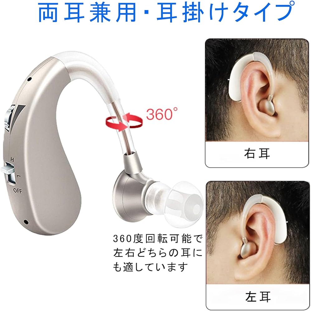 Amazon.co.jp: Micfendy 集音器 高齢者 耳掛け集音器 音声拡聴器 充電